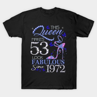 Womens Made In 1972 53 Years Old Birthday Est 1972 T-Shirt